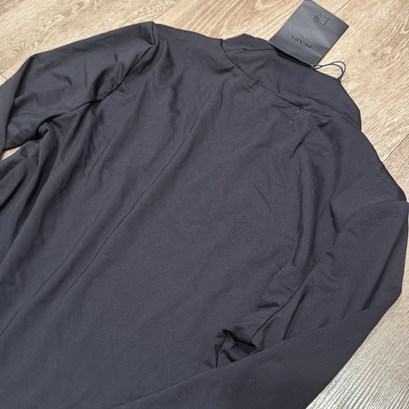 New Black Silky Spandex Turtleneck Blouse Medium - Picture 6 of 6